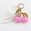 Nameria Pearl Chain Cherry Keychain