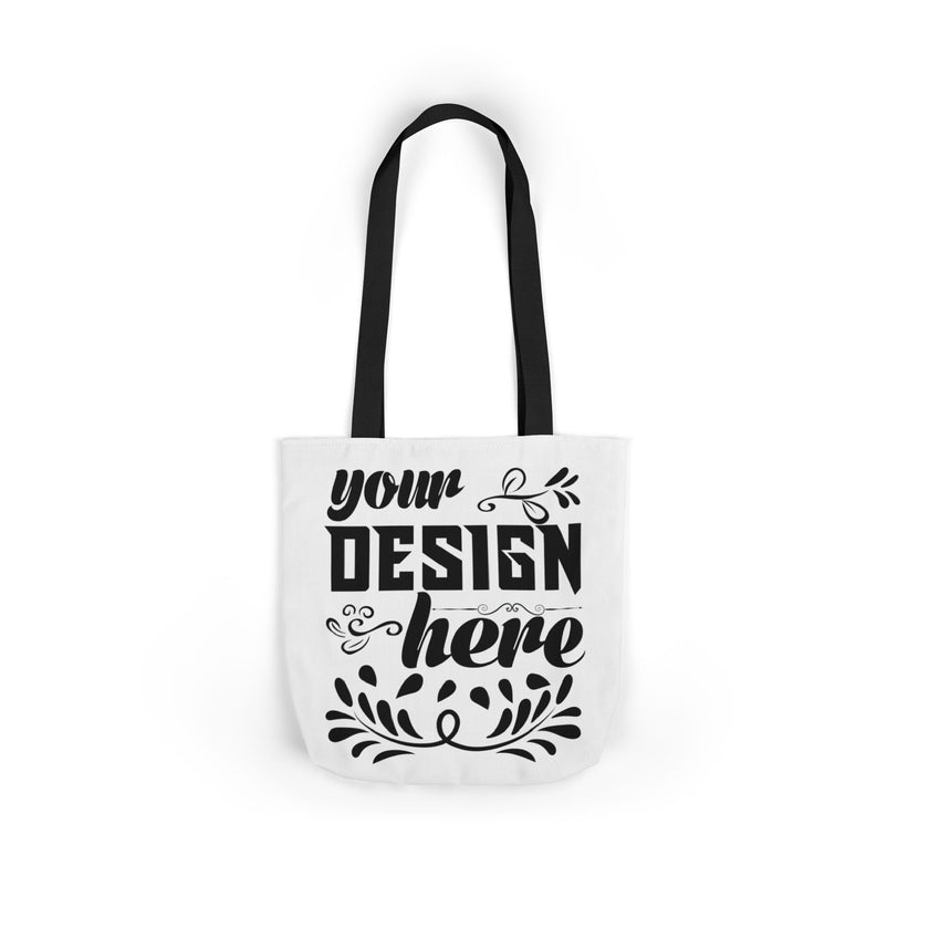 Customizable Canvas Tote Bag With 5 Color Strap Options All Over Print