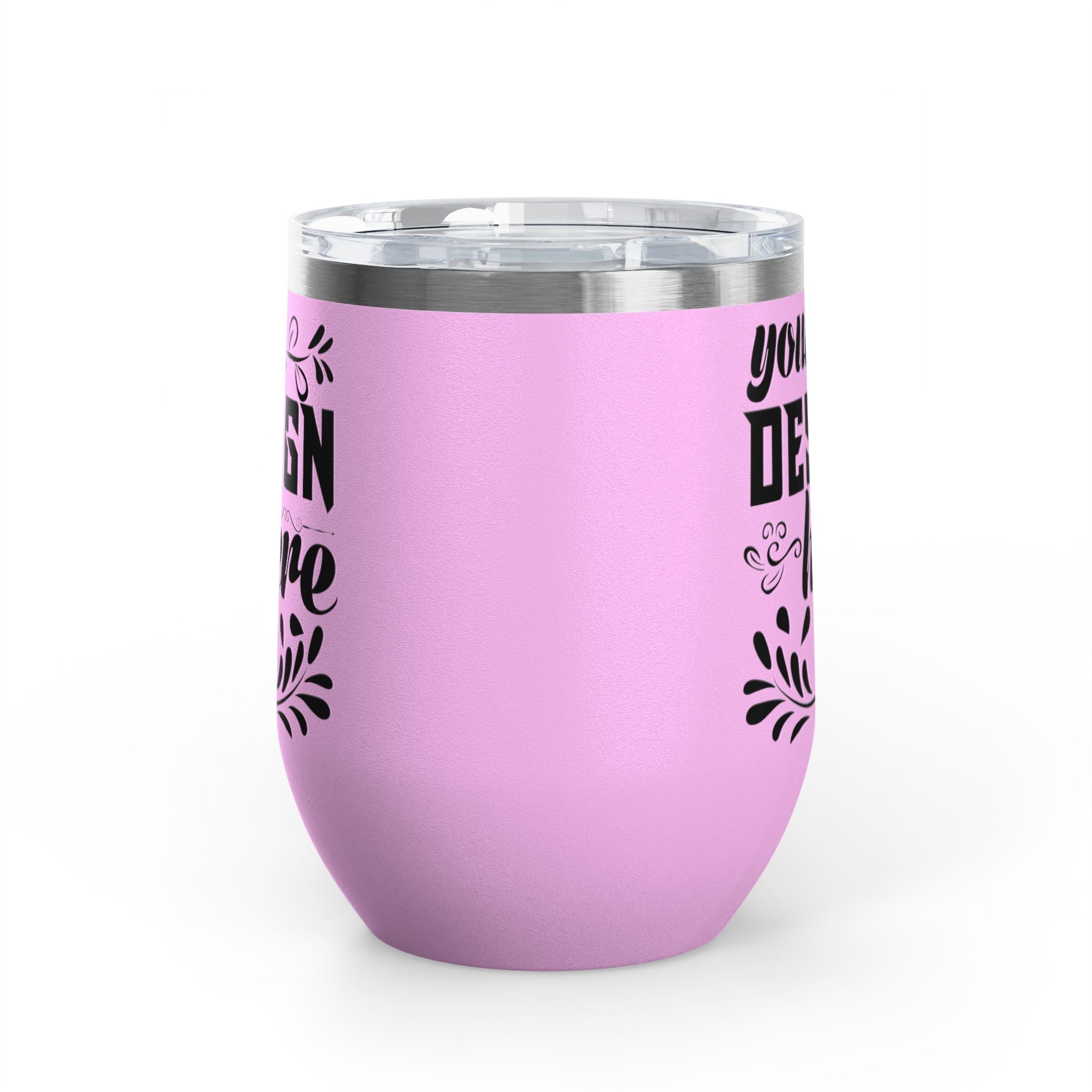 Customizable Polar Camel 12oz Stainless Steel Wine Tumbler Cup Lid