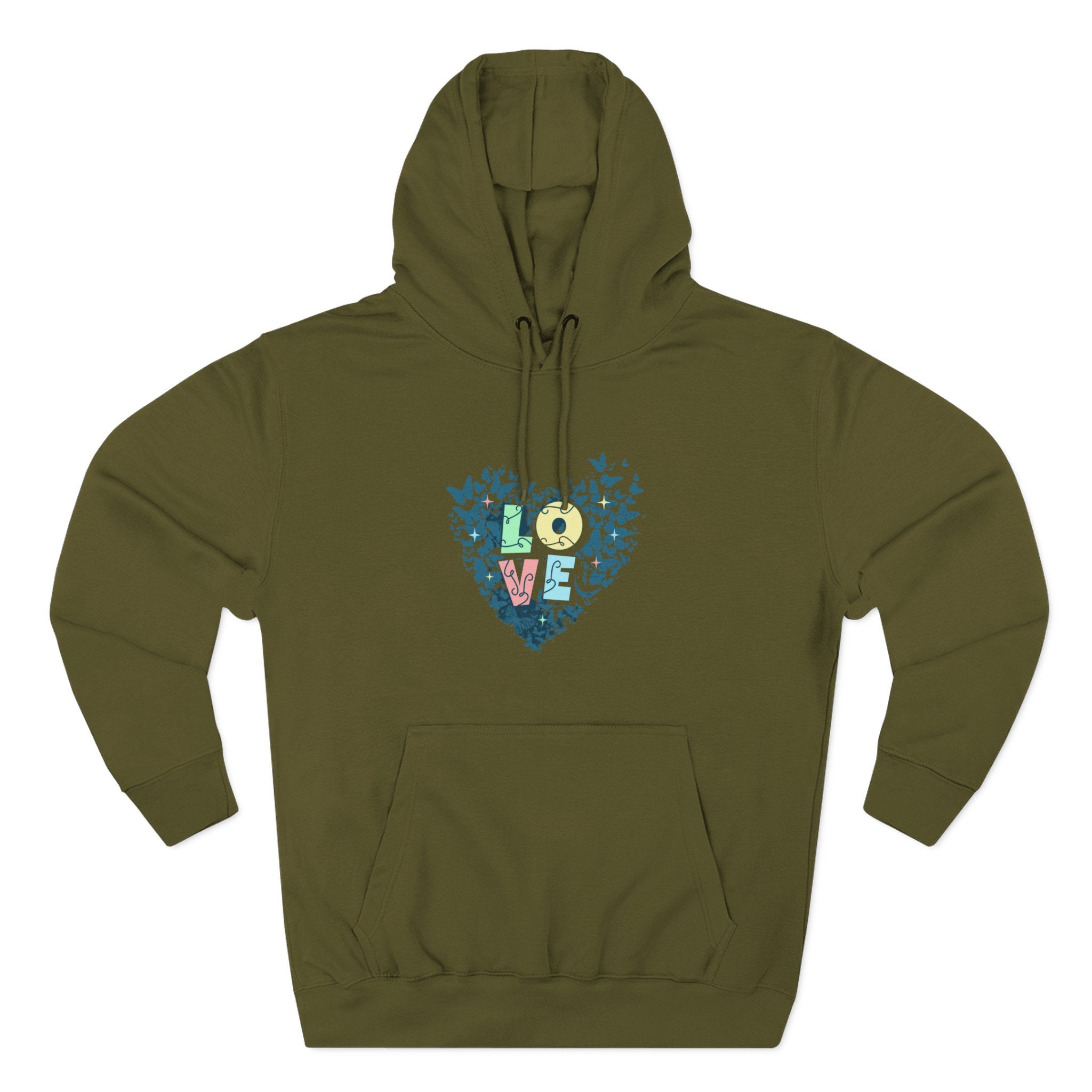 Lane Seven LS14001 Unisex  Fleece Hoodie | Butterfly Love Graphic Print