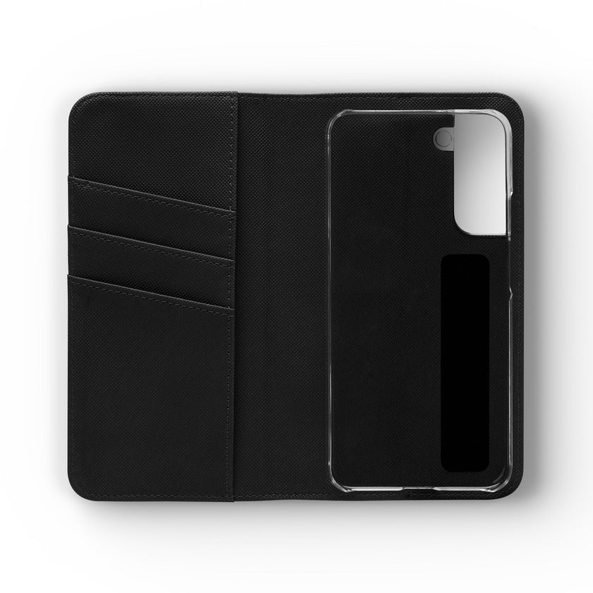 Customizable Flip Folio Phone Case With Card Slots Stand And Elastic Strap