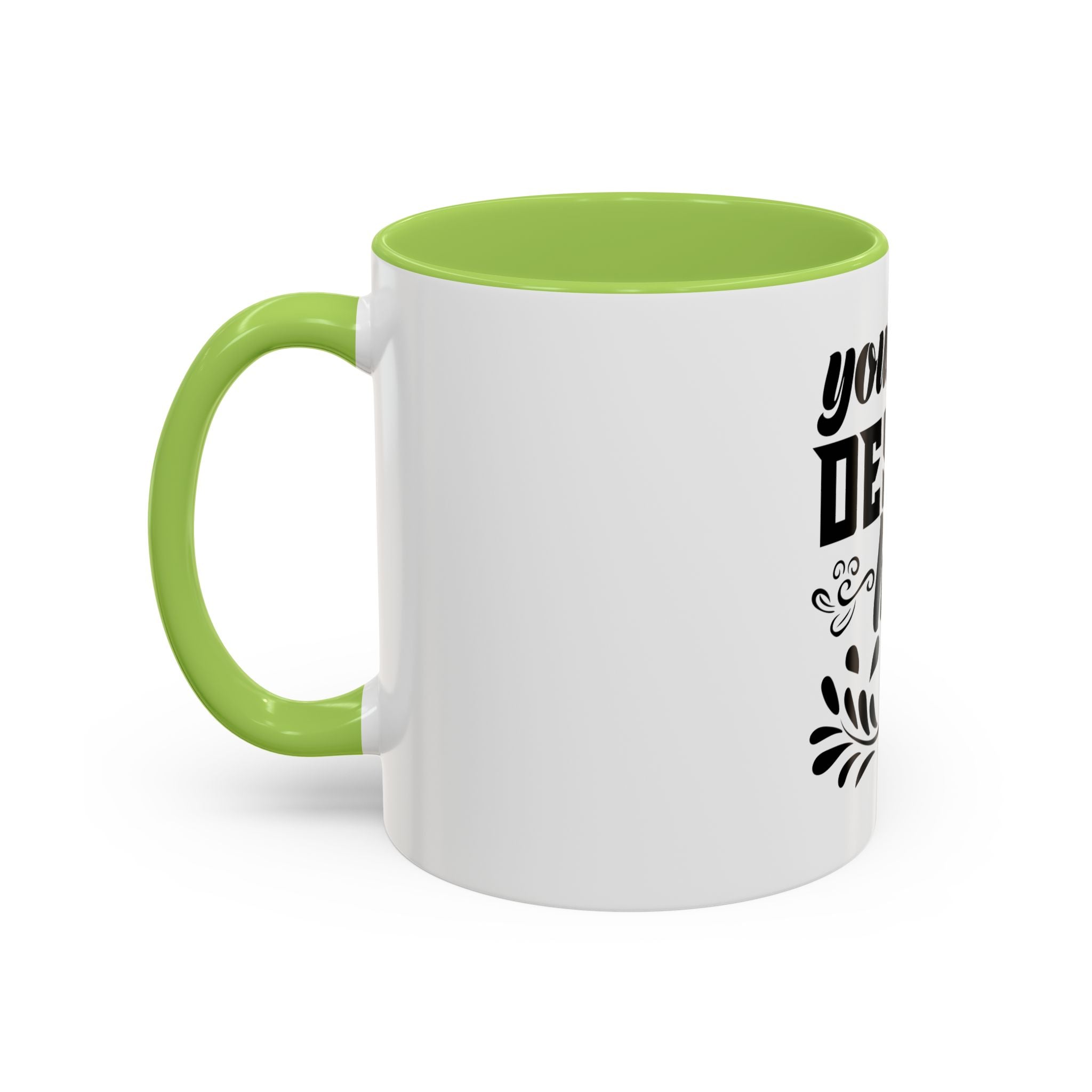 Customizable Accent Coffee Mug 11oz and 15oz Colored Interior Handle
