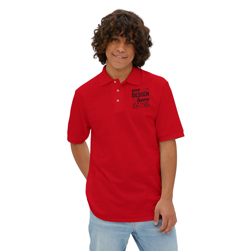 Customizable Jerzees 443M Mens Pique Polo T-Shirt Classic Fit