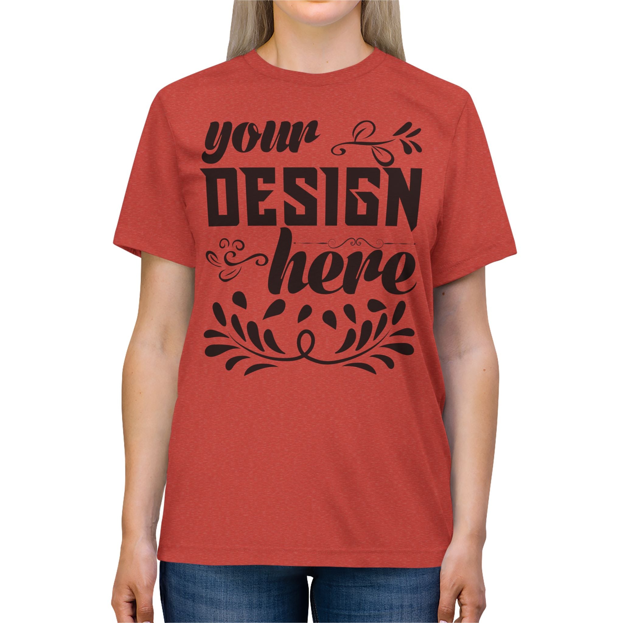 Customizable Bella+Canvas 3413 Unisex Triblend T-Shirt Retail Fit