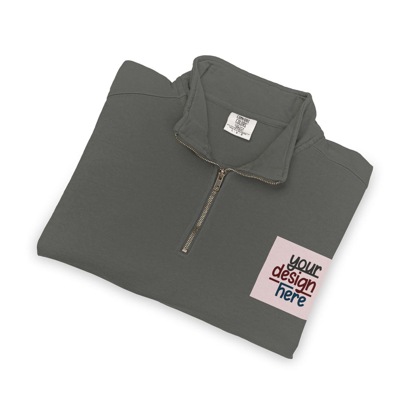 Customizable Comfort Colors 1580 Unisex Quarter Zip Sweatshirt