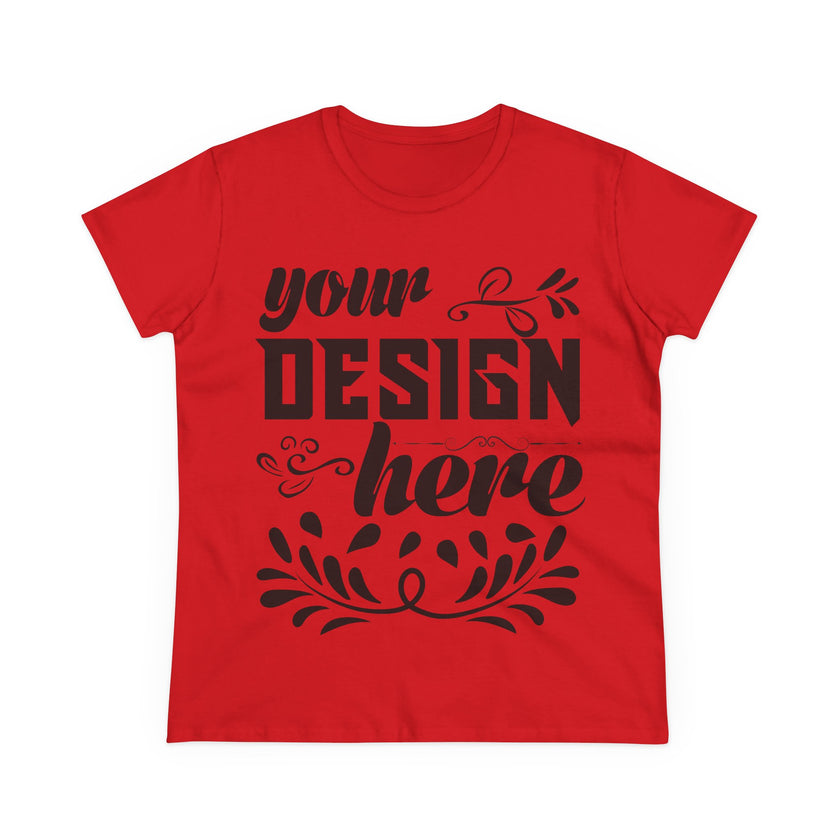 Customizable Gildan 5000L Womens Midweight Cotton Short Sleeve T-Shirt