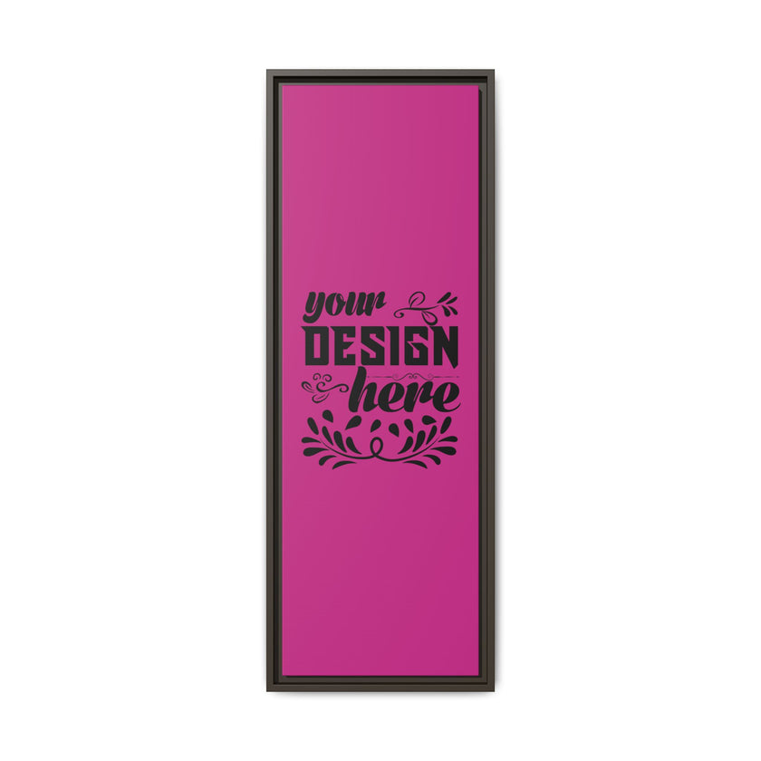 Customizable Framed Matte Canvas Print with Pinewood Frame Sawtooth Hanger