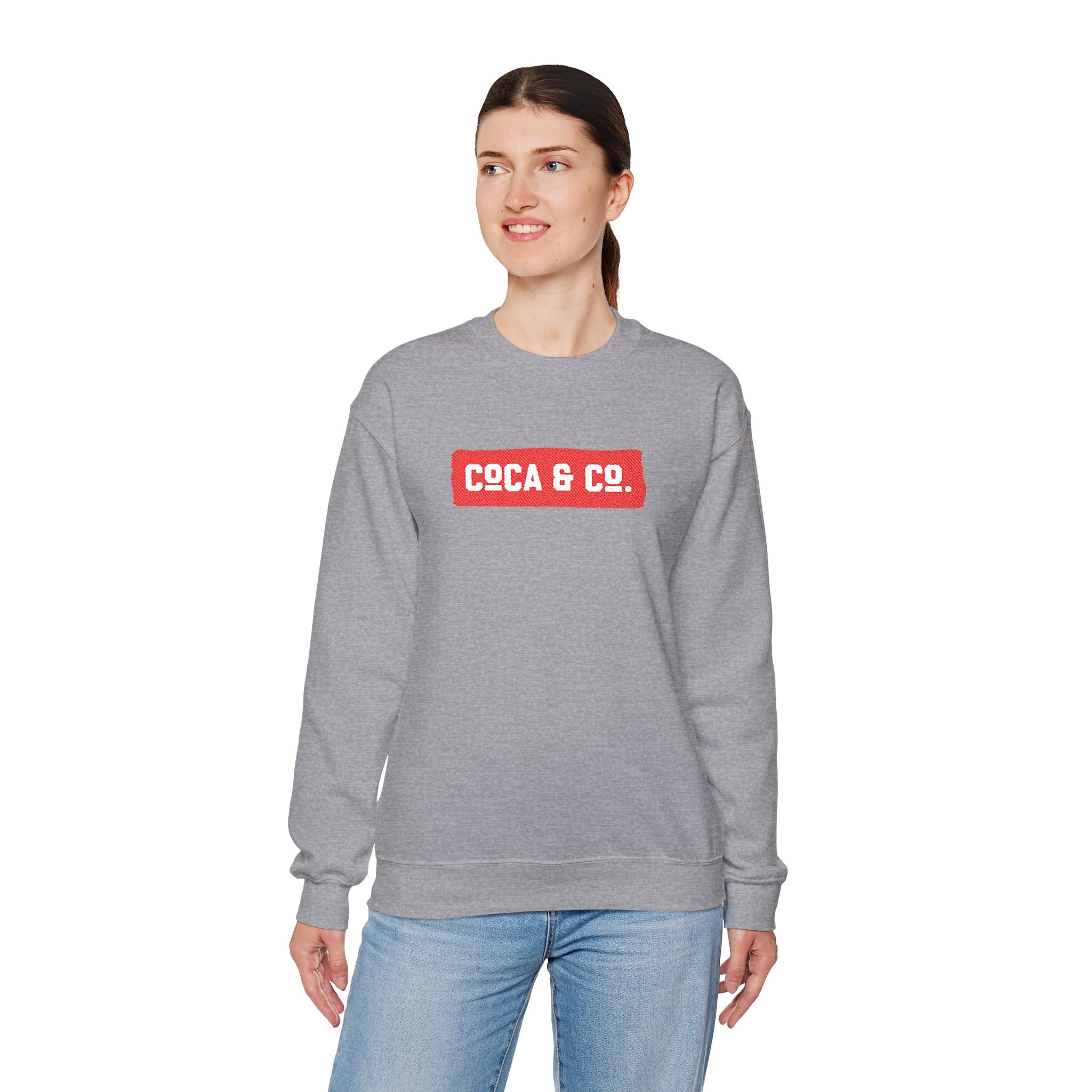 Gildan 18000 Unisex Crewneck Sweatshirt | Coca & Co Embroidery