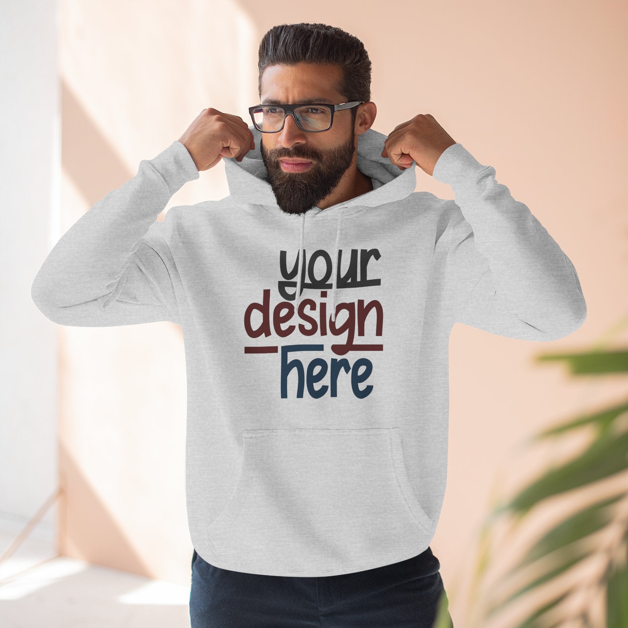 Customizable Lane Seven LS14001 Unisex Three Panel Fleece Hoodie