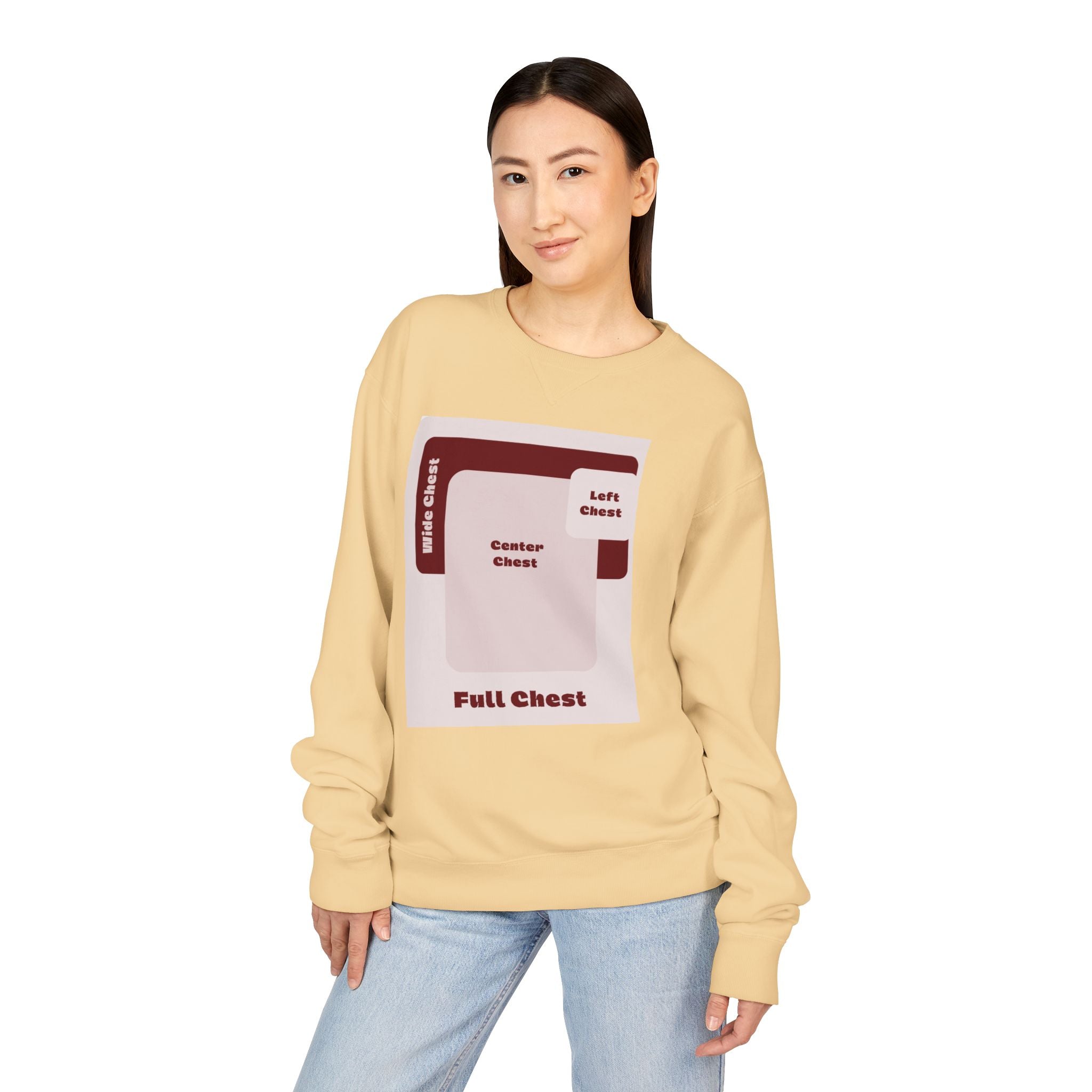 Customizable Hanes GDH400 Unisex Garment Dyed Crewneck Sweatshirt