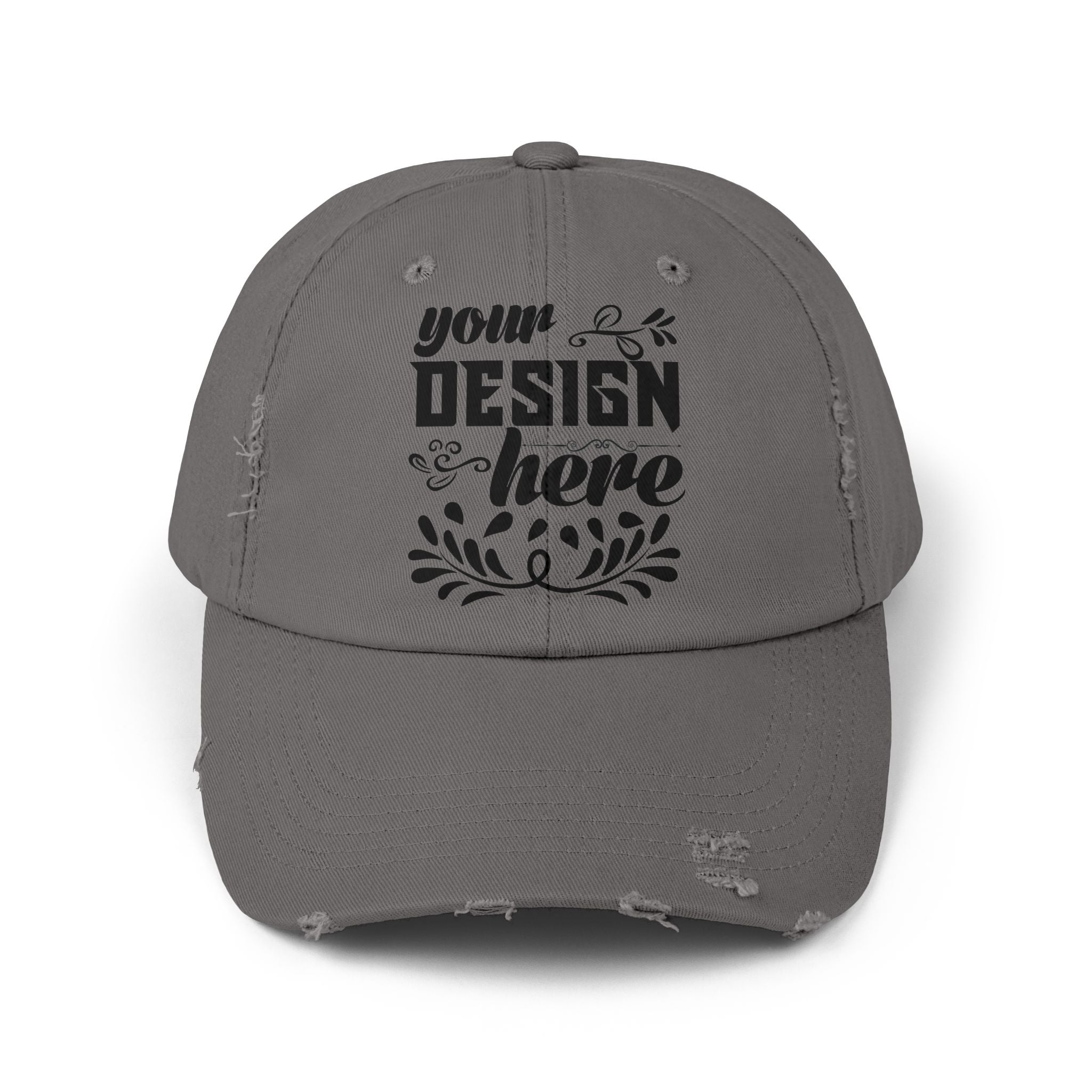 Customizable District DT600 Distressed Cotton Cap for Personalized Style