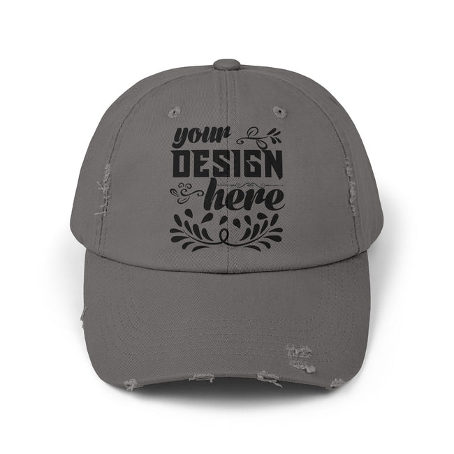 Customizable District DT600 Distressed Cotton Cap for Personalized Style