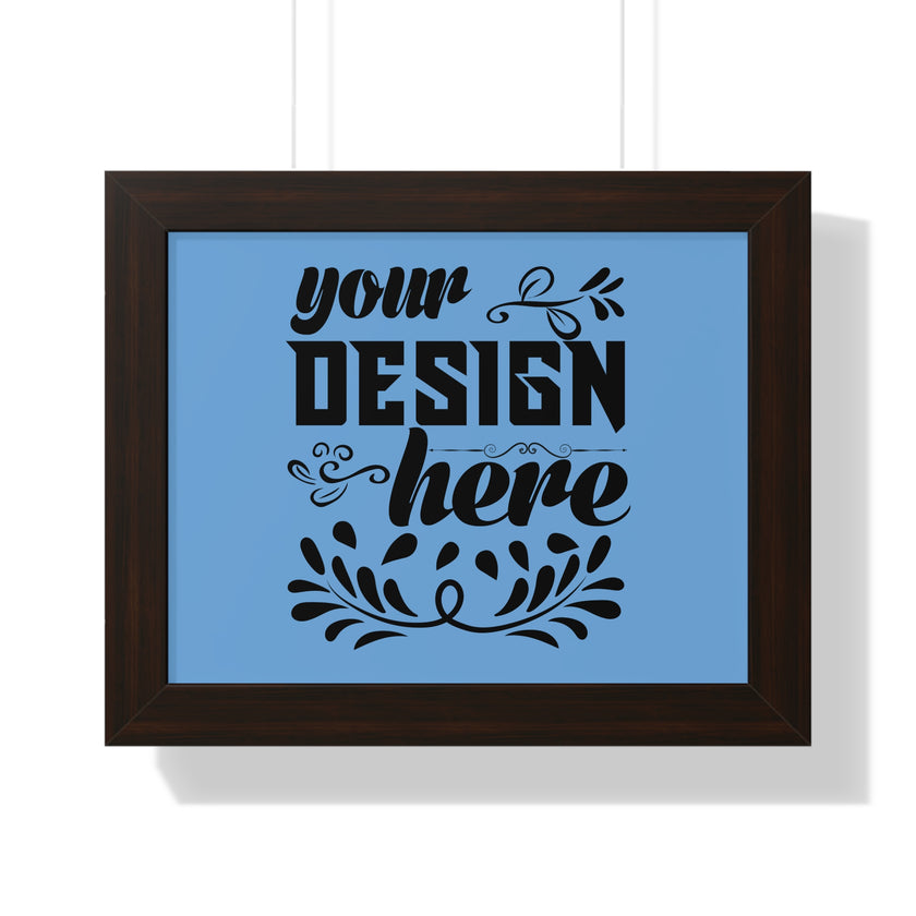 Customizable Framed Horizontal Poster on Matte Paper with Acrylic Cover