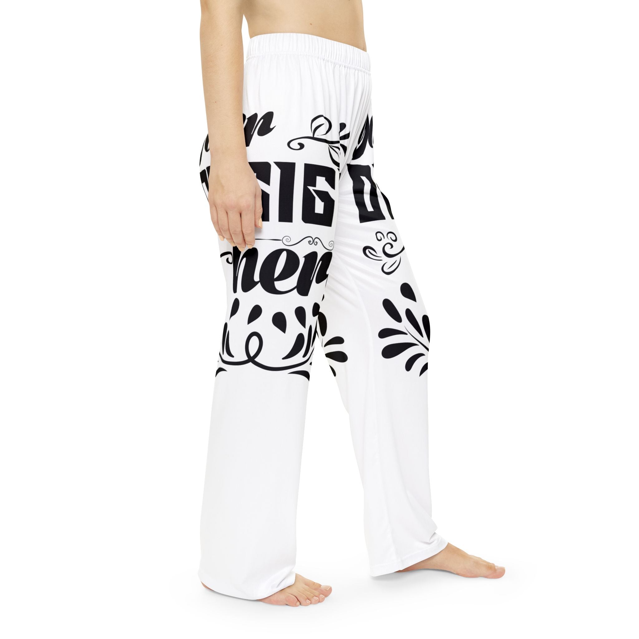 Customizable Womens Pajama Pants All Over Print Light Brushed Polyester