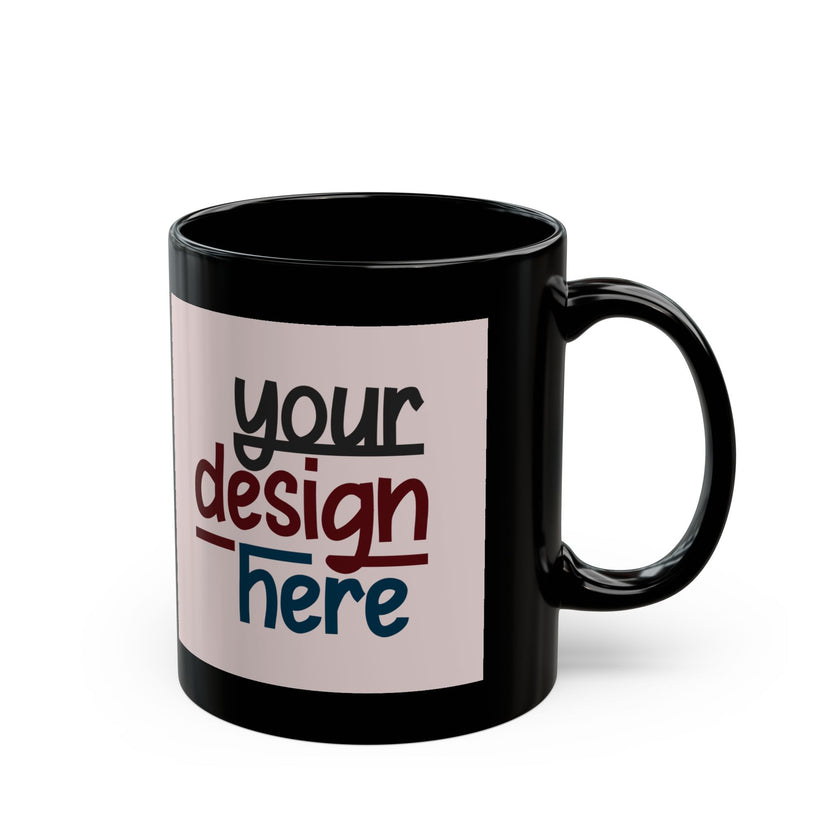 Customizable Black Ceramic Mug 11oz 15oz Glossy Finish Lead BPA Free