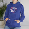 Gildan 18500 Unisex  Hooded Sweatshirt | Love Never Hurts Graphic Print