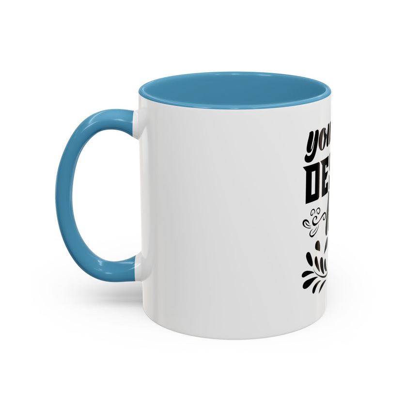 Customizable Accent Coffee Mug 11oz and 15oz Colored Interior Handle