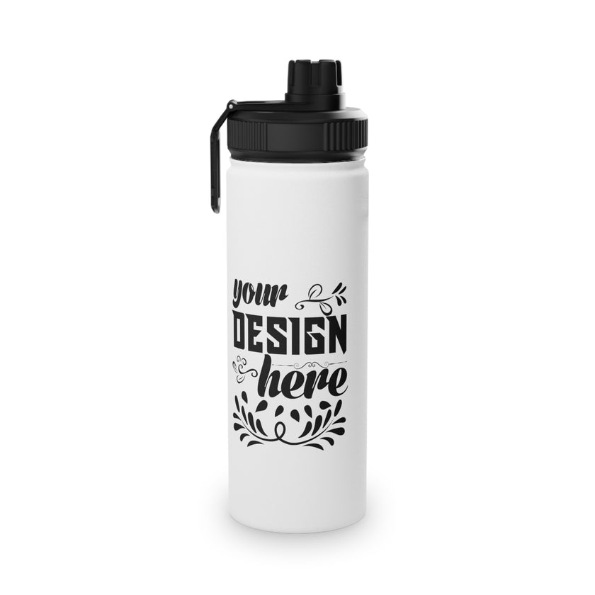Customizable Stainless Steel Water Bottle with Sports Lid in Three Sizes