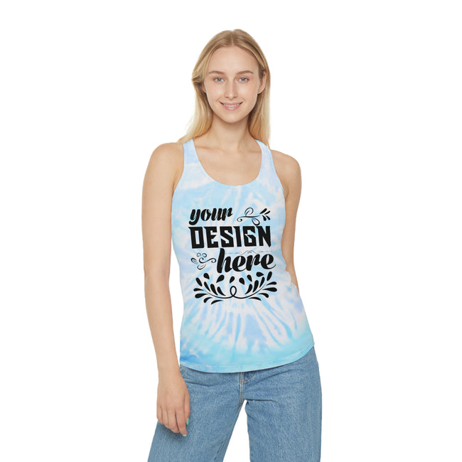 Customizable Colortone 3400 Tie Dye Racerback Tank Top