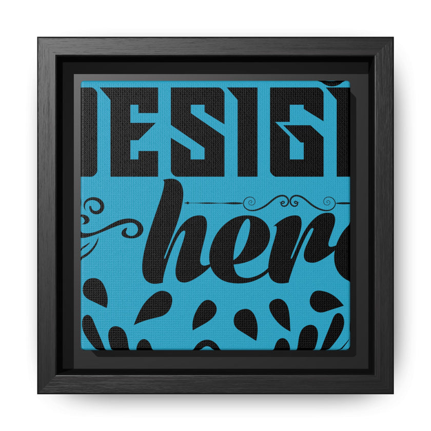 Customizable Framed Matte Canvas Print with Pinewood Frame Sawtooth Hanger