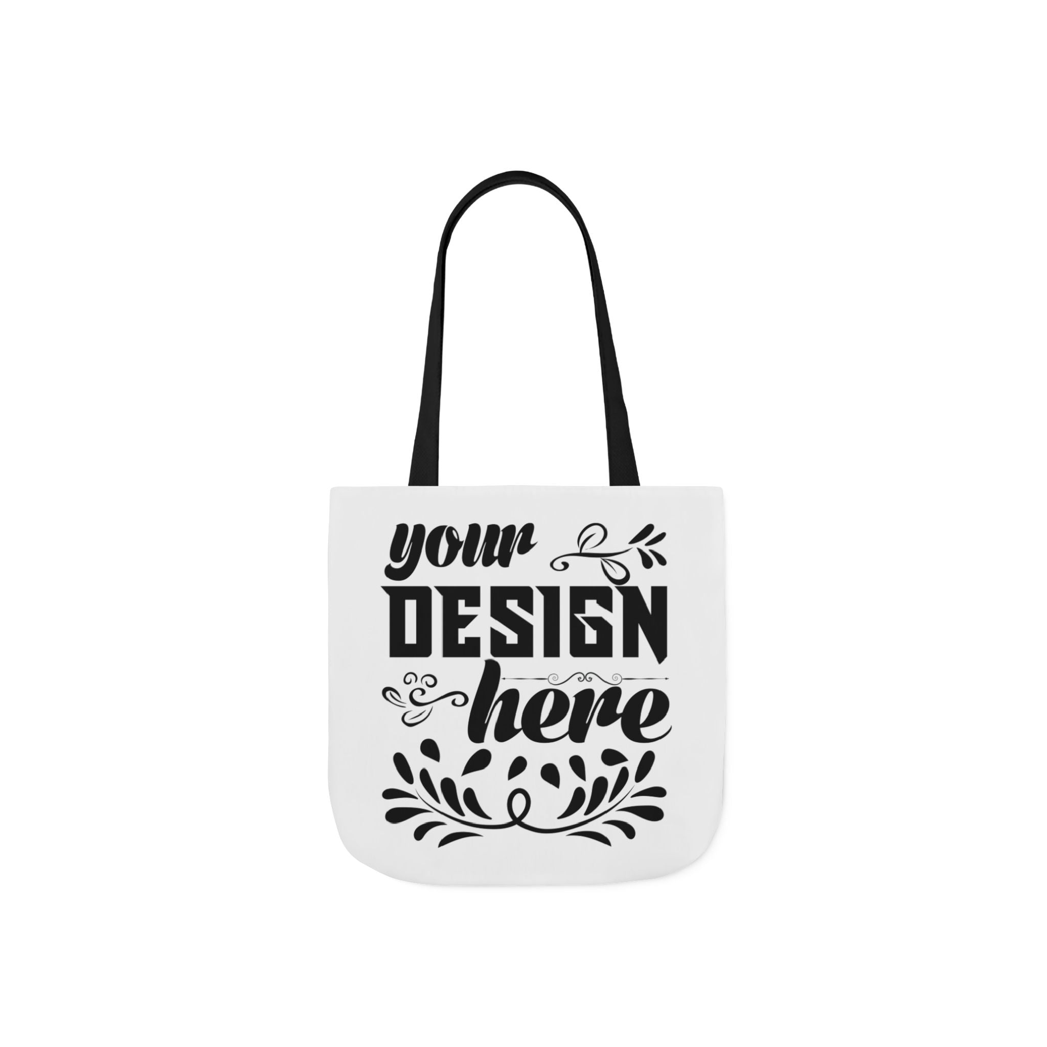 Customizable Canvas Tote Bag With 5 Color Strap Options All Over Print
