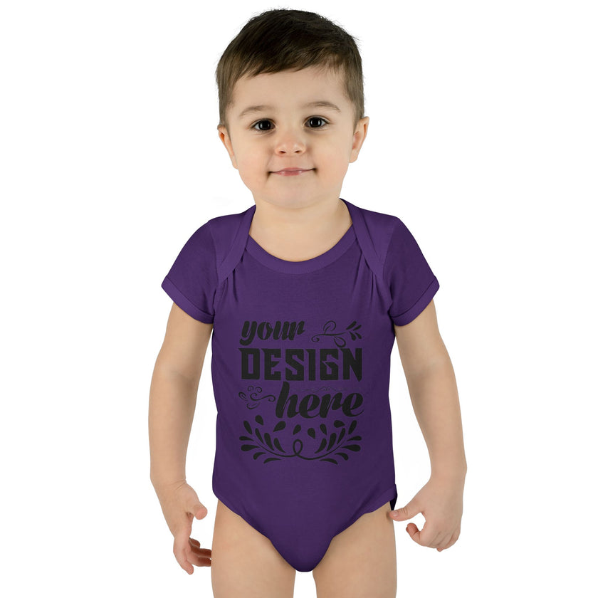 Customizable Infant Baby Rib Bodysuit Rabbit Skins 4400 Unisex