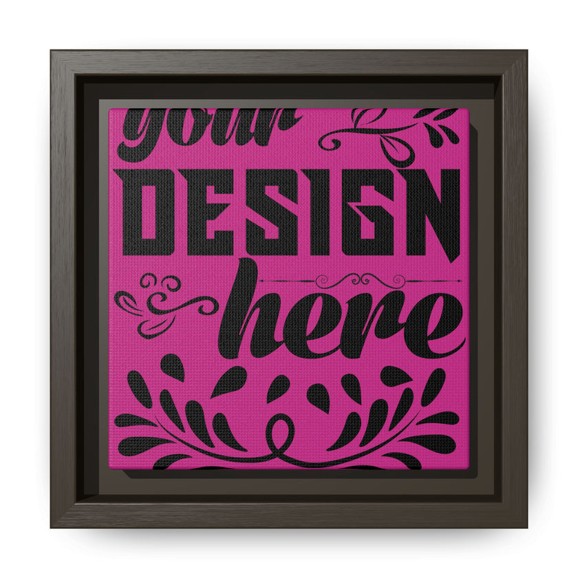 Customizable Framed Matte Canvas Print with Pinewood Frame Sawtooth Hanger