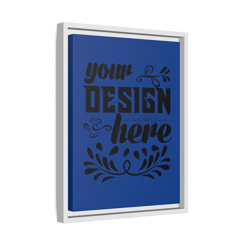 Customizable Framed Matte Canvas Print with Pinewood Frame Sawtooth Hanger