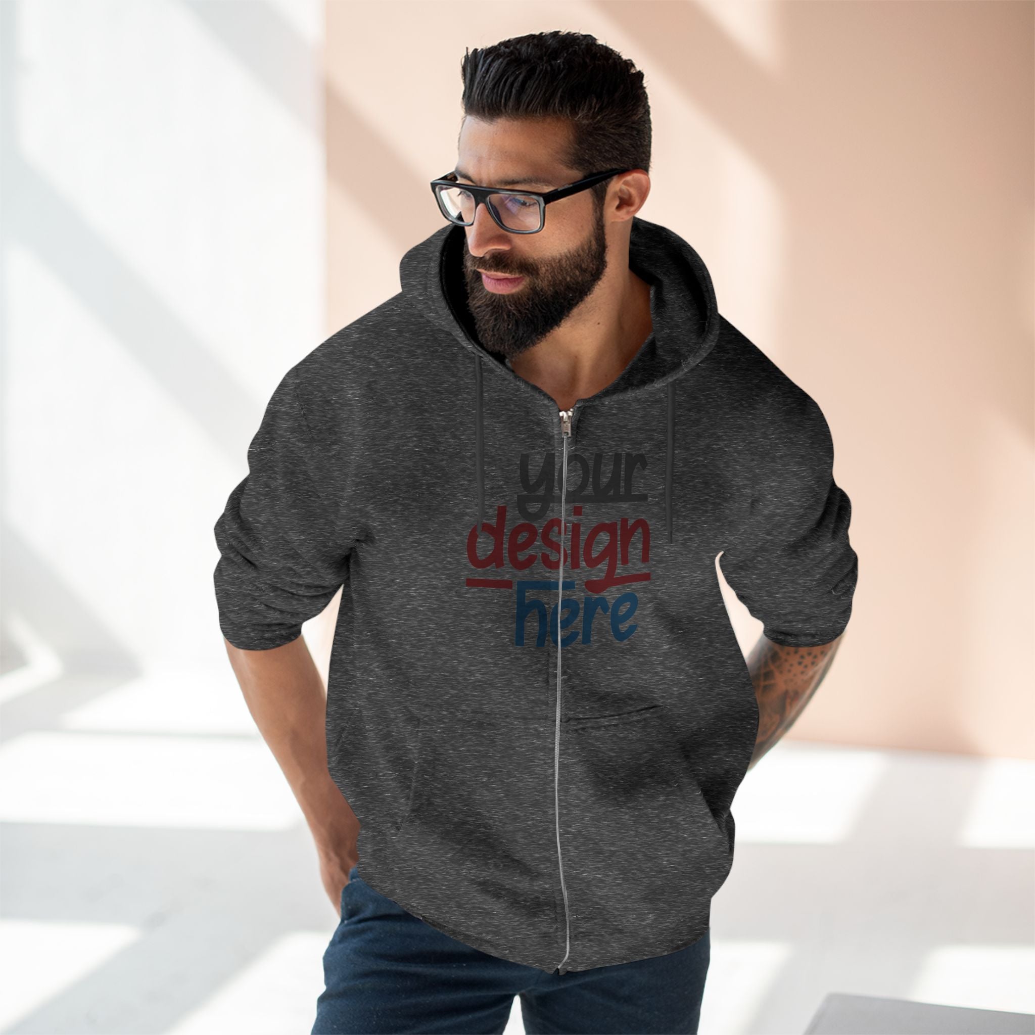 Customizable Lane Seven LS14003 Unisex Zip Hoodie