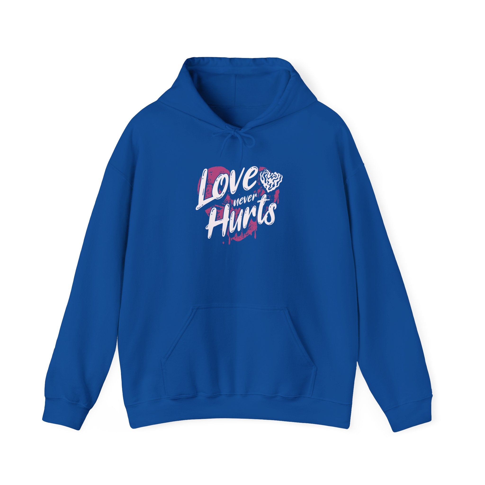 Gildan 18500 Unisex  Hooded Sweatshirt | Love Never Hurts Graphic Print