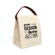 Customizable Canvas Lunch Bag With Carry Strap Roll Top Closure