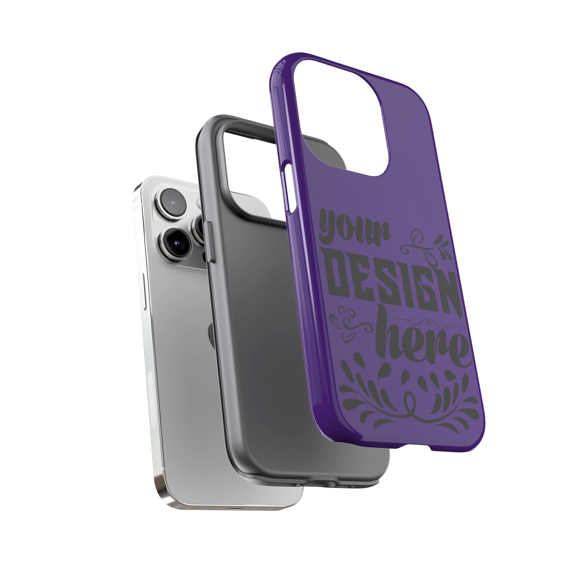 Customizable Tough Dual Layer Phone Case Polycarbonate TPU Liner Protective