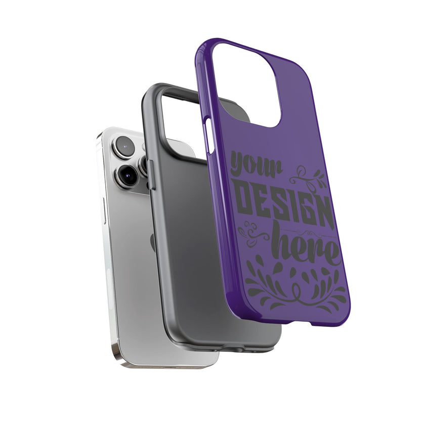 Customizable Tough Dual Layer Phone Case Polycarbonate TPU Liner Protective