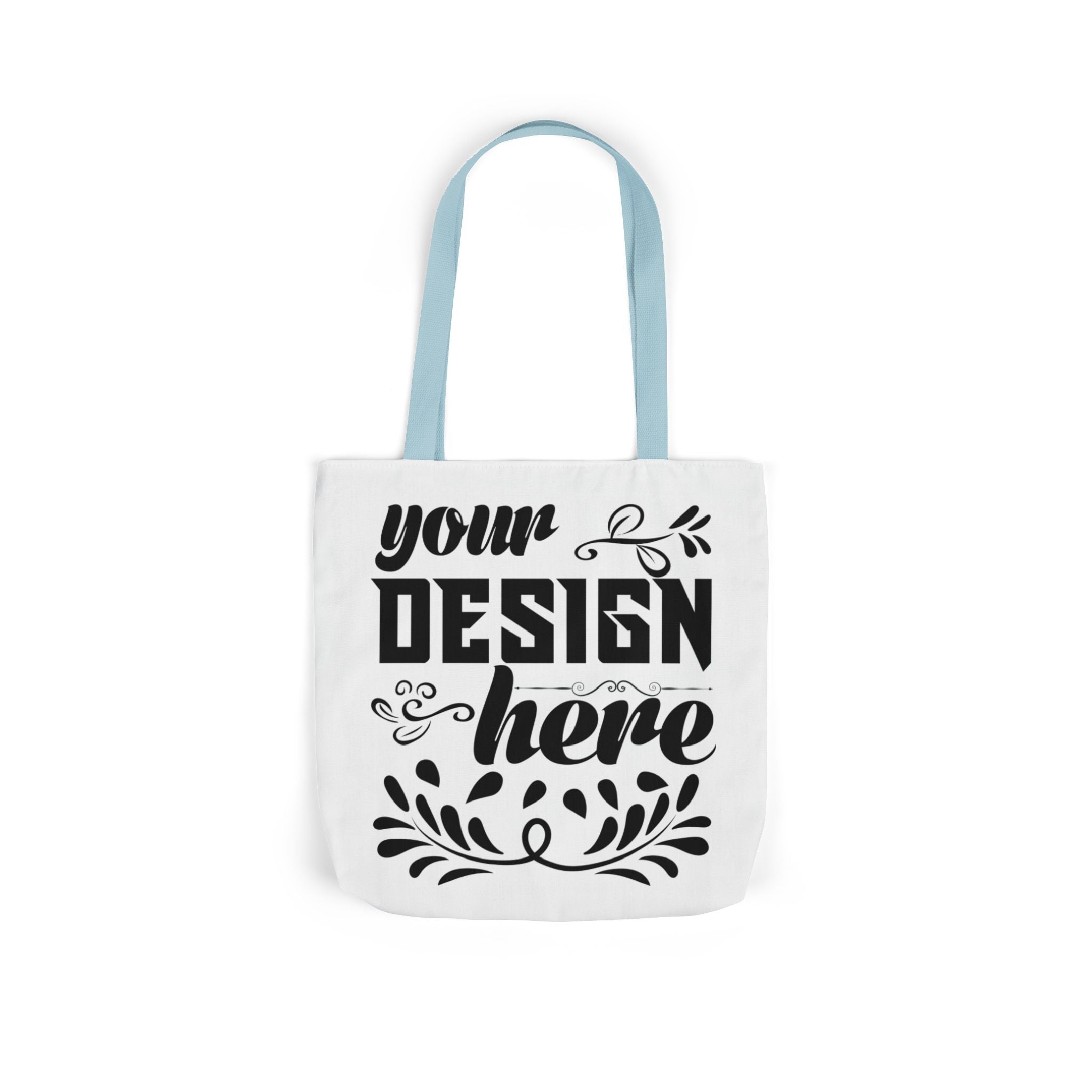 Customizable Canvas Tote Bag With 5 Color Strap Options All Over Print