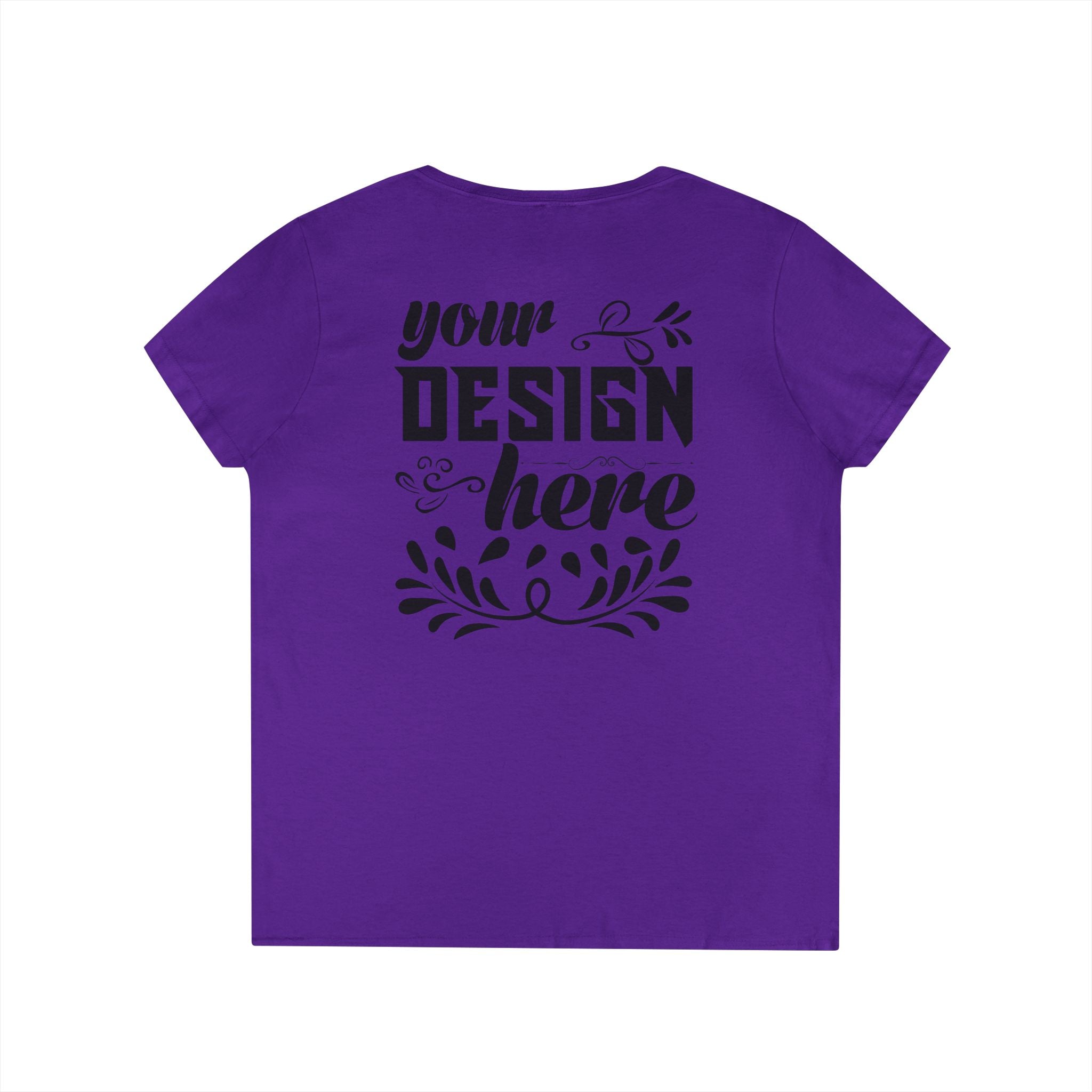 Customizable Gildan 5V00L Womens V Neck T Shirt Semi Fitted Cotton