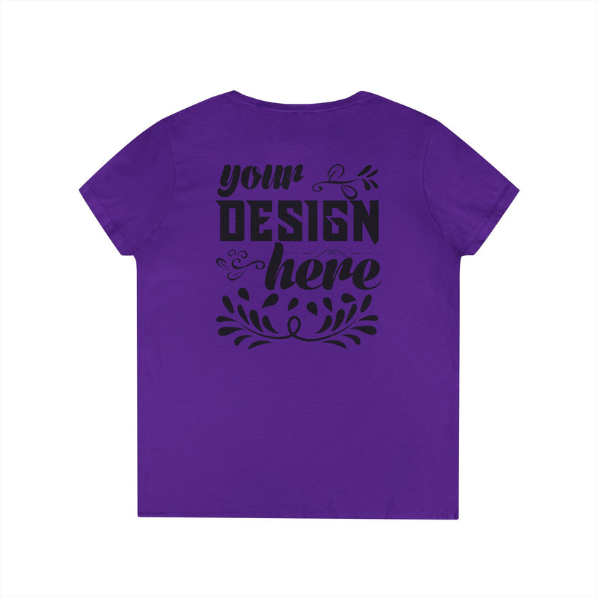 Customizable Gildan 5V00L Womens V Neck T Shirt Semi Fitted Cotton