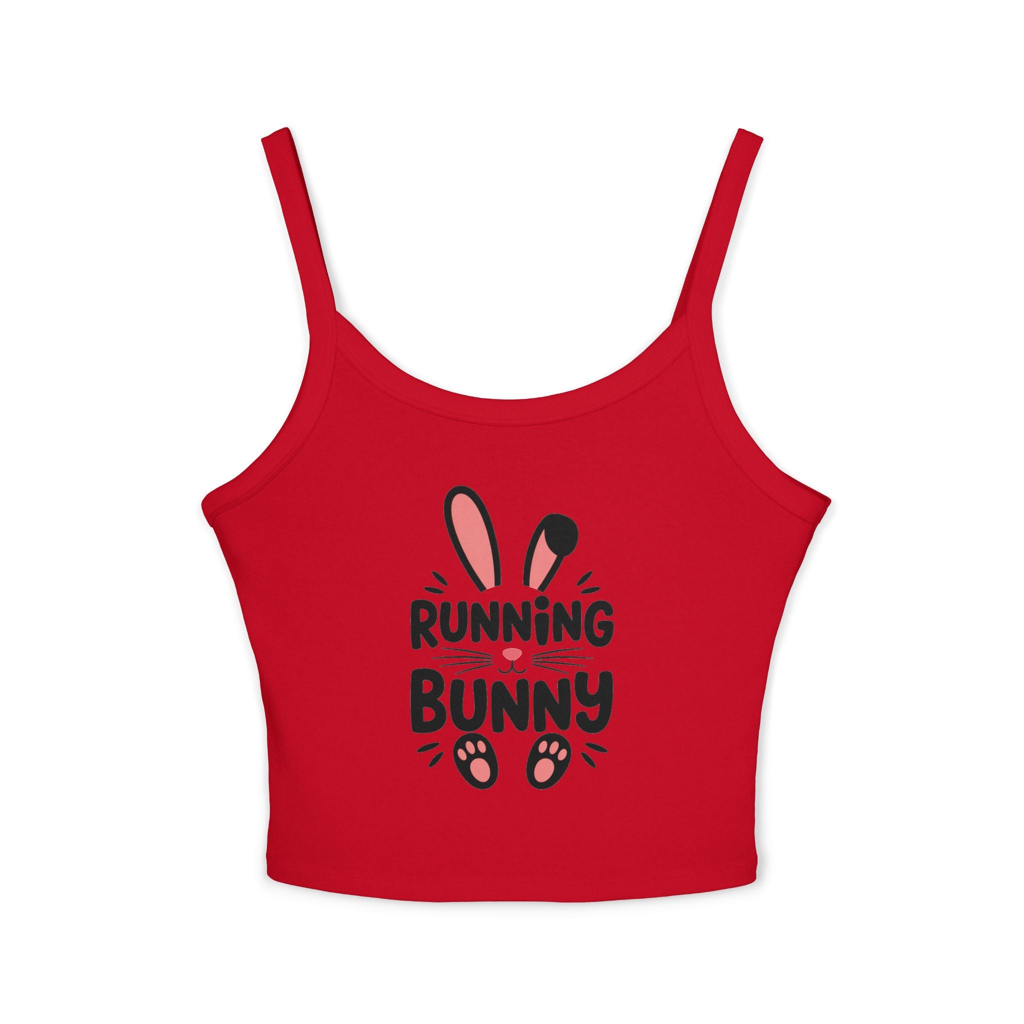 Bella+Canvas 1012 Spaghetti Strap Tank Top Running Bunny Graphic Print
