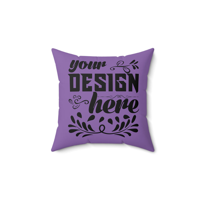 Customizable Faux Suede Square Pillow with Insert Double-Sided Print