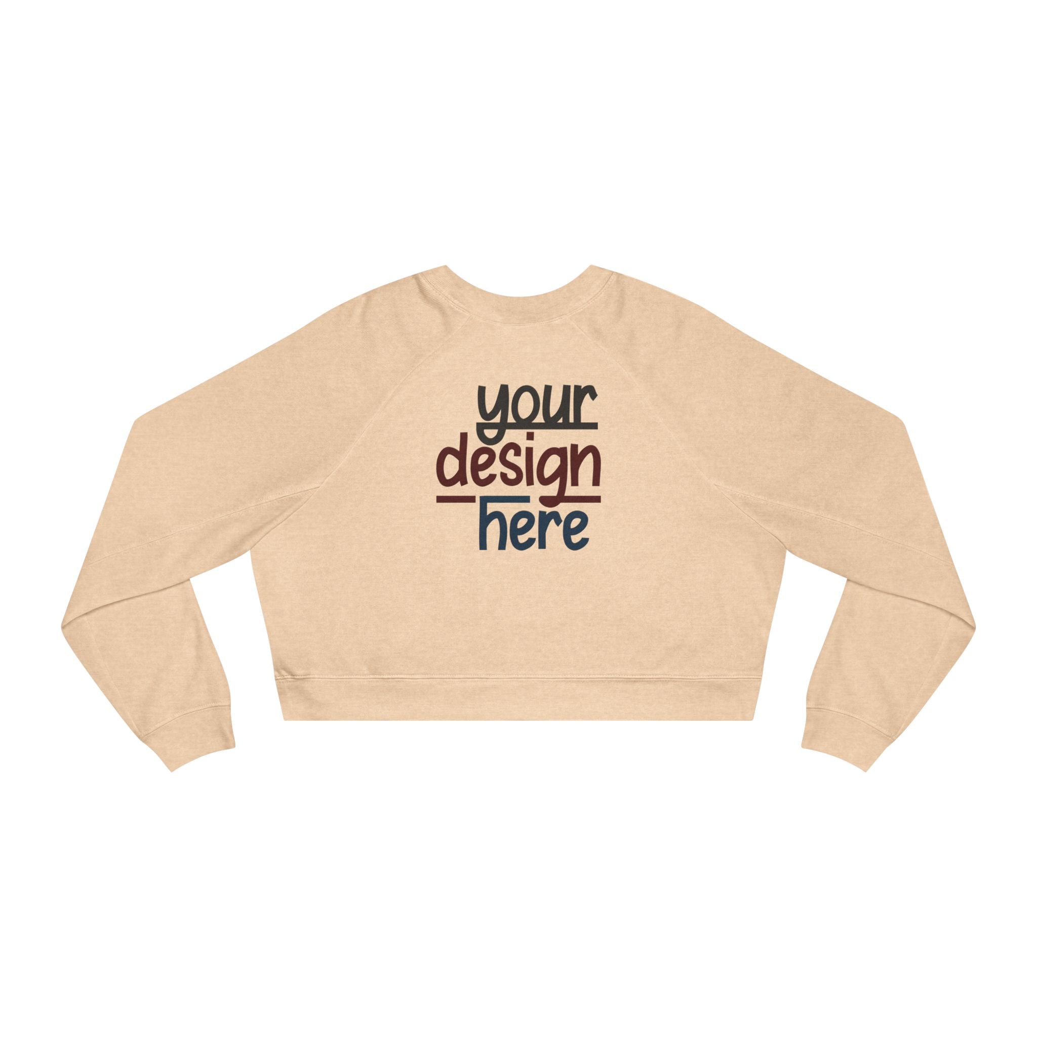 Customizable Bella+Canvas 7505 Womens Cropped Fleece Pullover