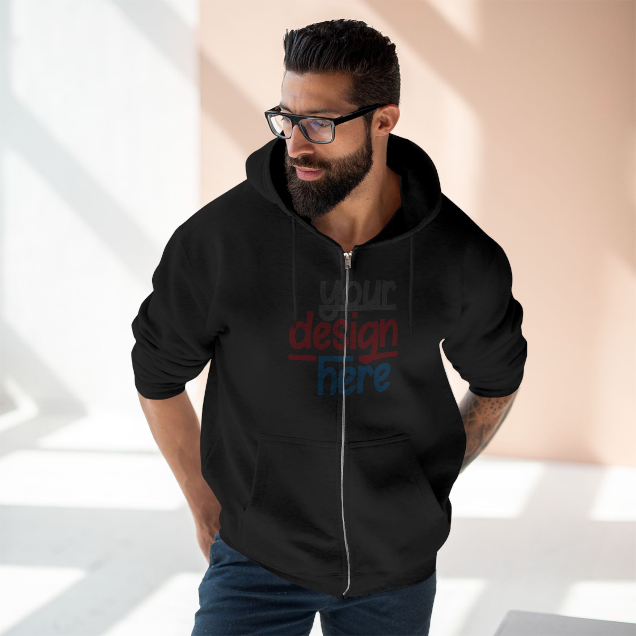 Customizable Lane Seven LS14003 Unisex Zip Hoodie