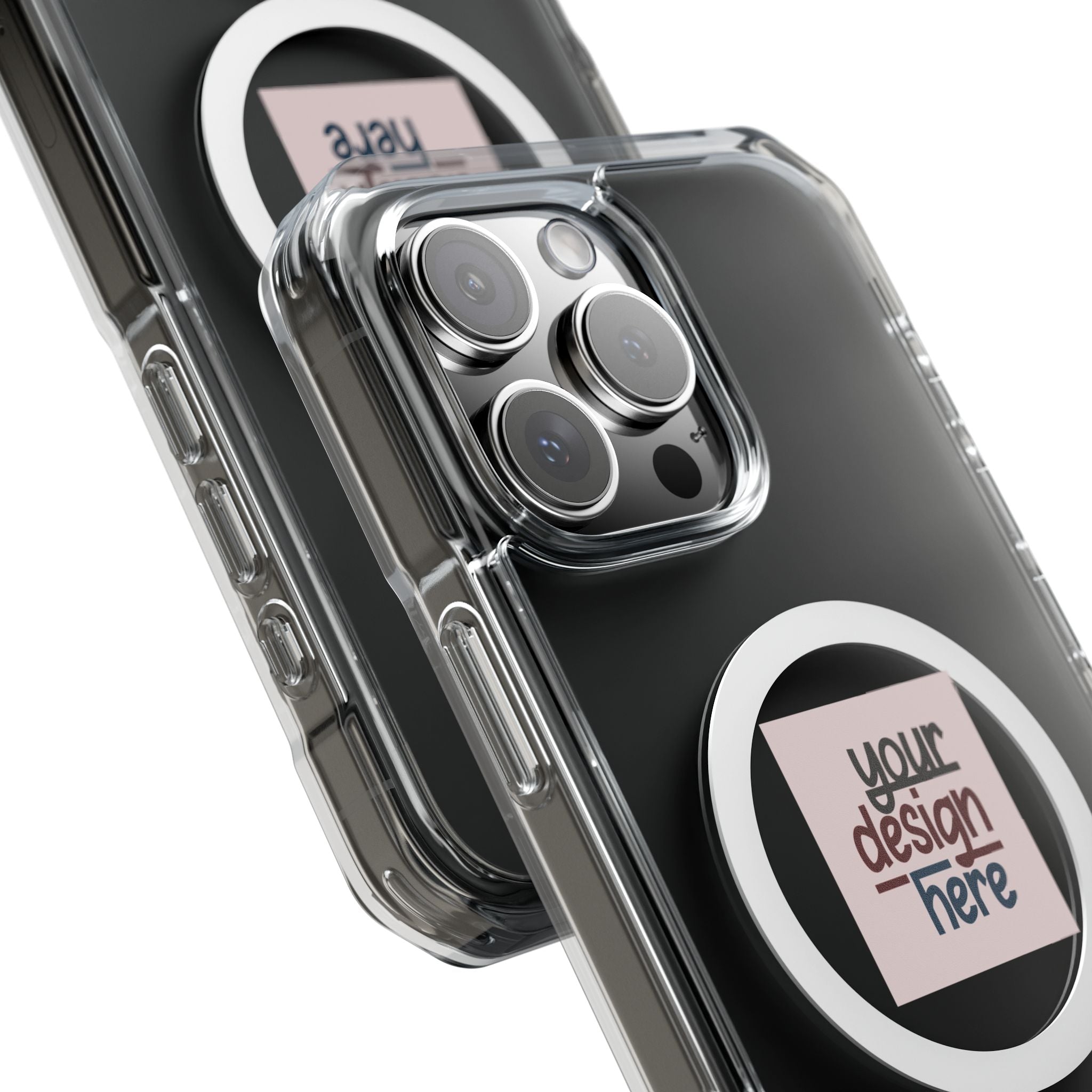 Customizable Magnetic Clear Impact Case With Air Cushioned Bumper Corners