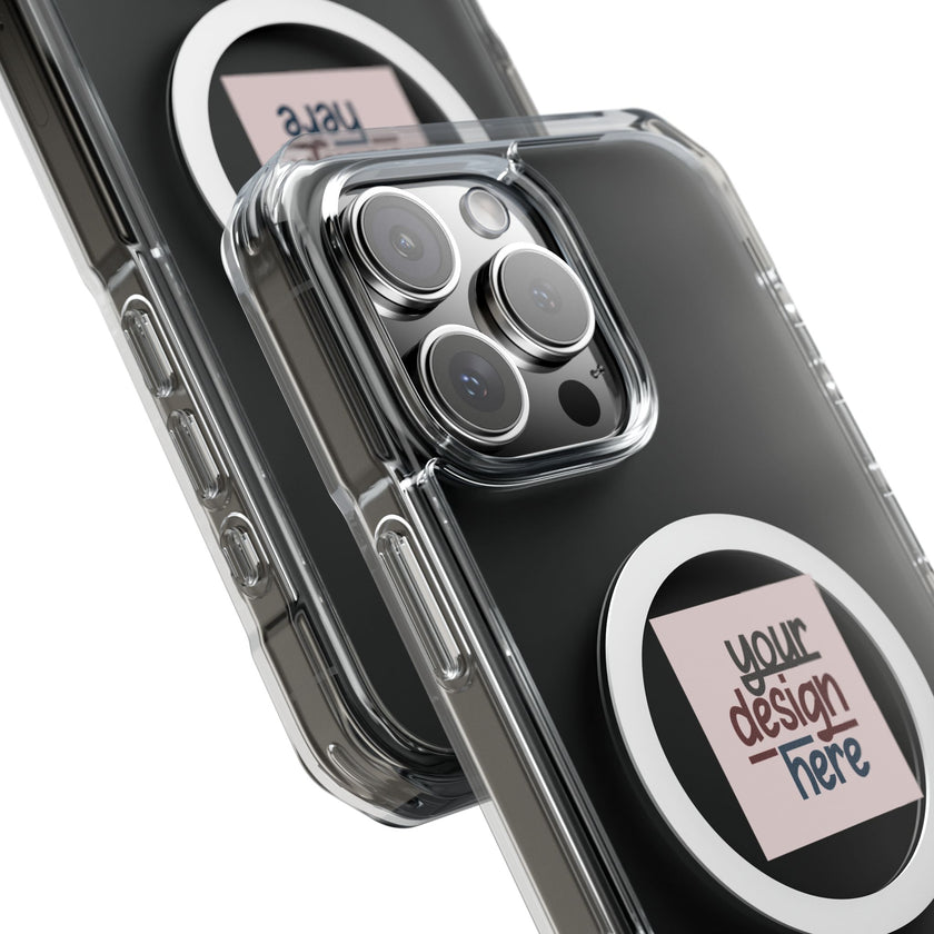 Customizable Magnetic Clear Impact Case With Air Cushioned Bumper Corners