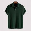Nameria Men's Lapel Rhombic Knit Short Sleeve Polo
