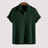 Nameria Men's Lapel Rhombic Knit Short Sleeve Polo