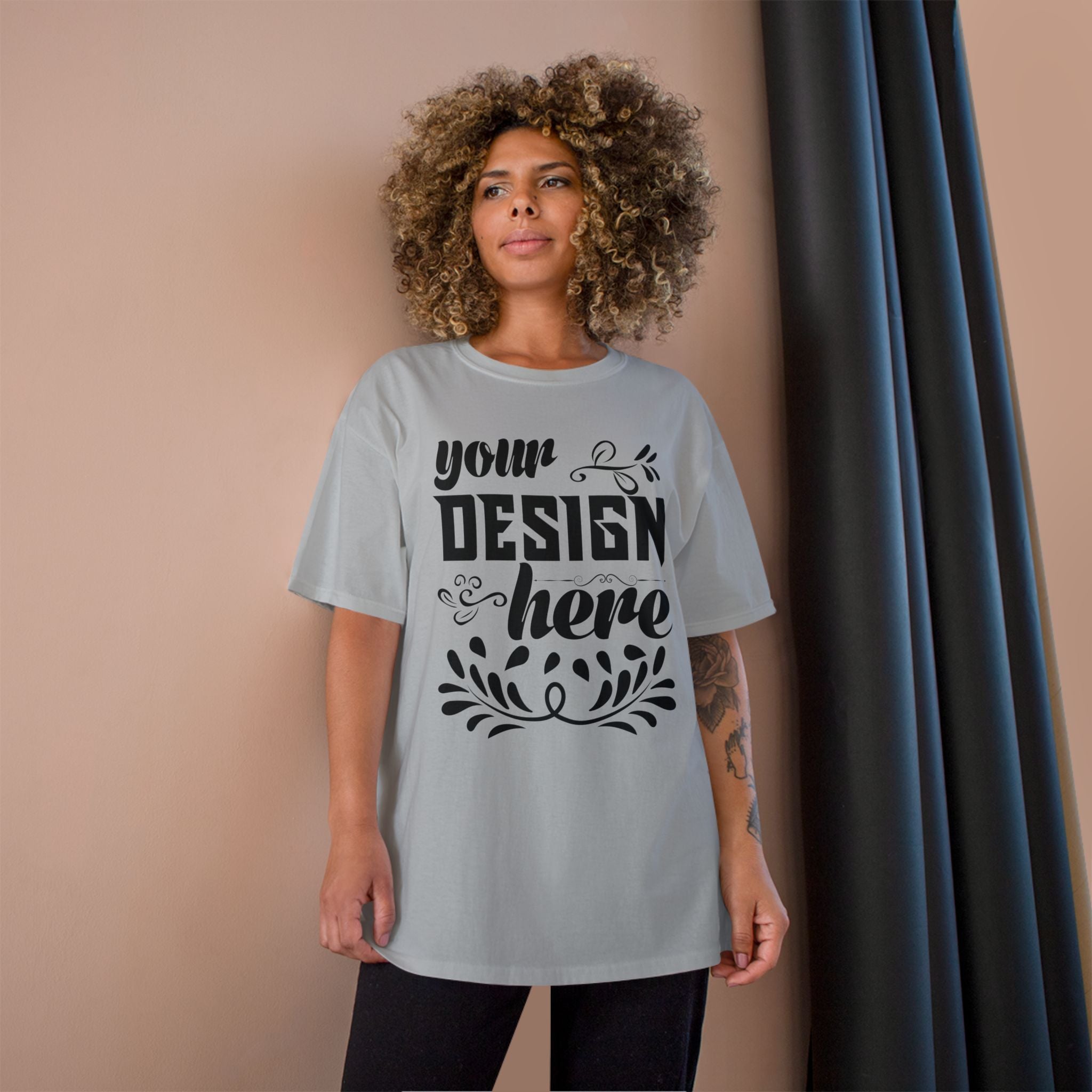 Customizable Champion T425 Unisex Cotton T-Shirt Classic Fit