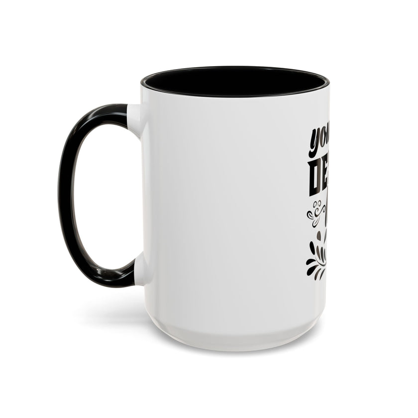 Customizable Accent Coffee Mug 11oz and 15oz Colored Interior Handle