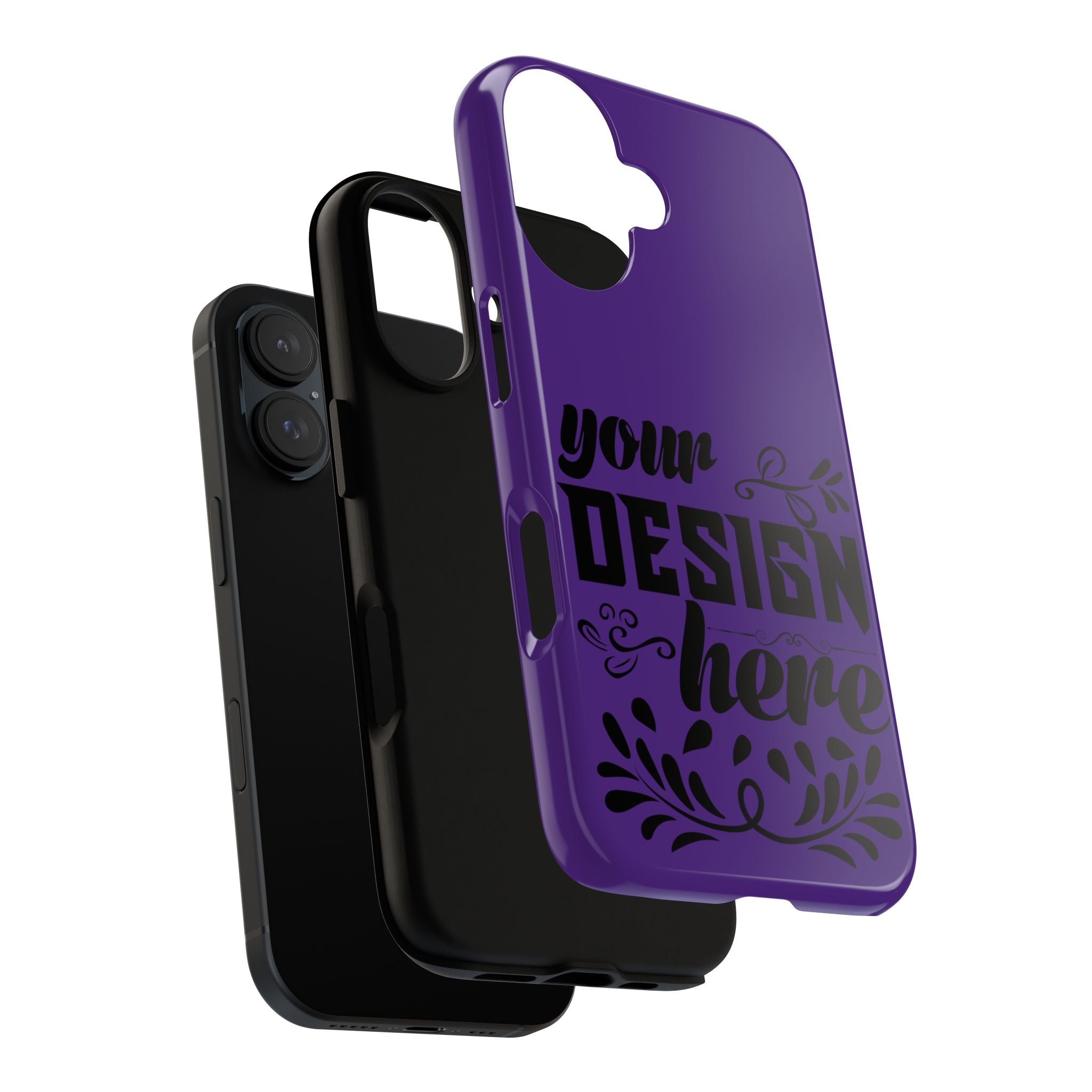 Customizable Tough Dual Layer Phone Case Polycarbonate TPU Liner Protective