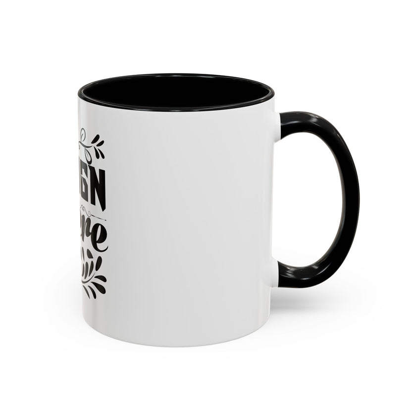 Customizable Accent Coffee Mug 11oz and 15oz Colored Interior Handle