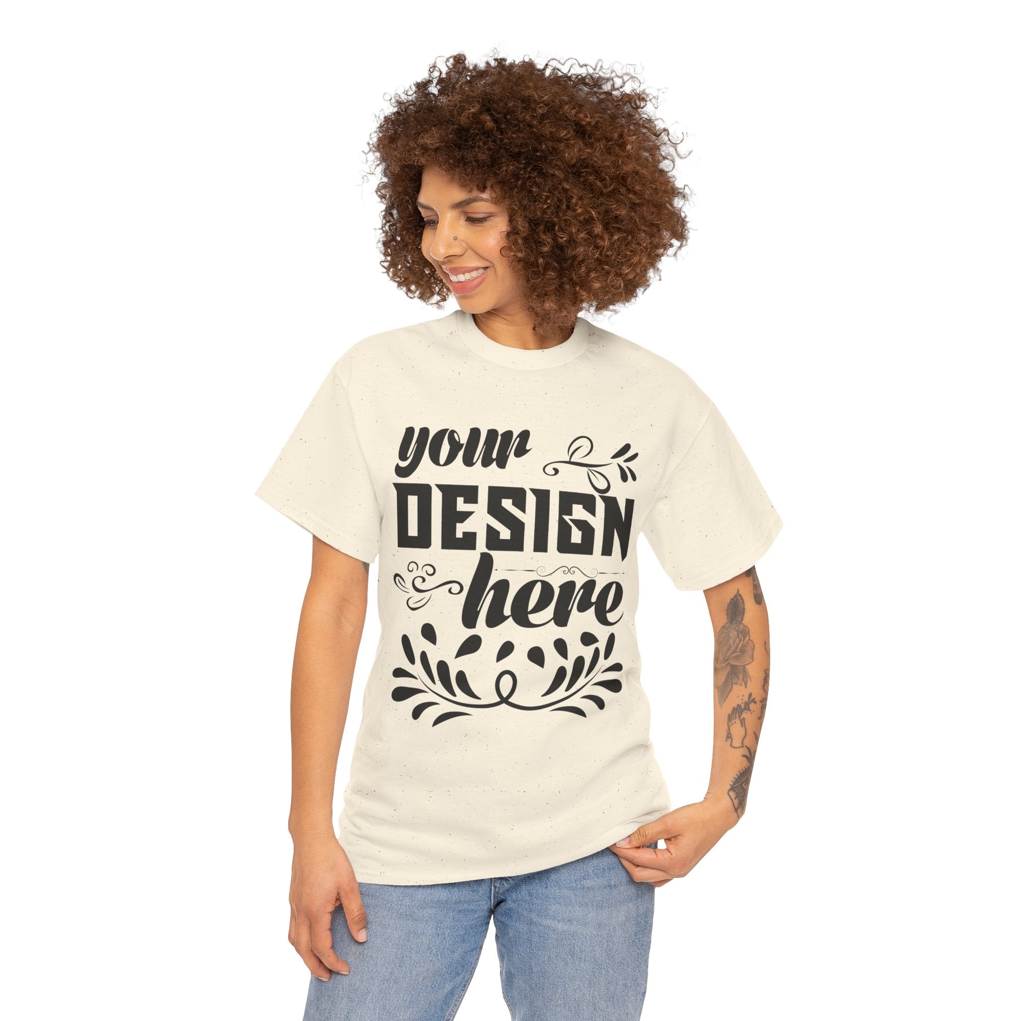 Customizable Gildan 5000 Unisex Heavy Cotton T-Shirt Classic Fit