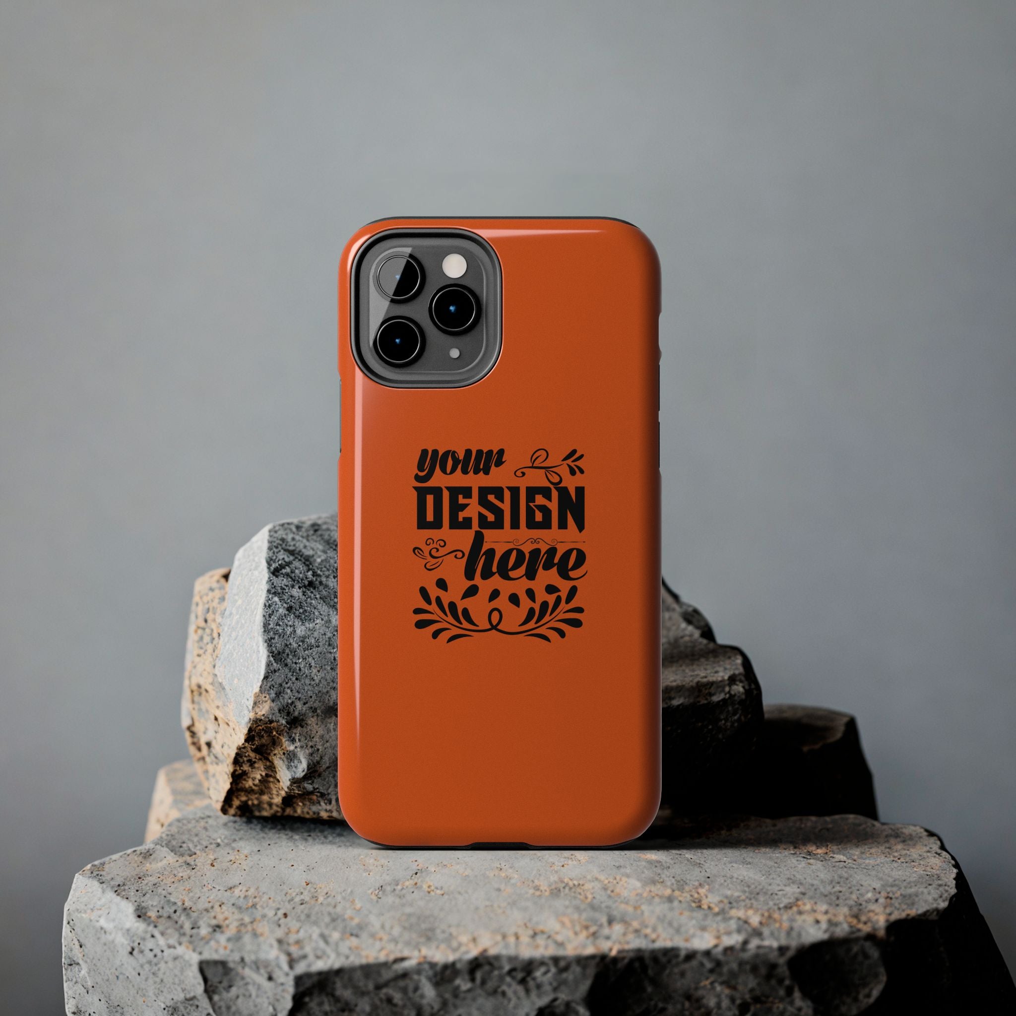 Customizable Tough Phone Case Glossy Dual Layer Wireless Charging